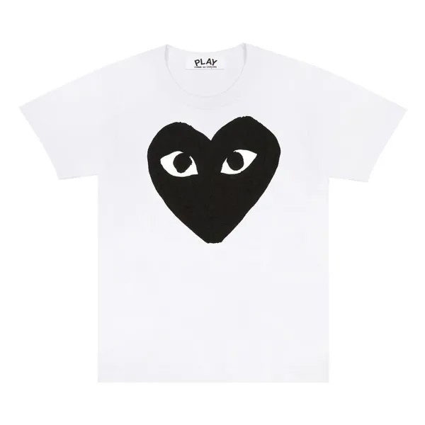 Футболка Comme des Garçons PLAY Black Heart T-Shirt 'White', белый