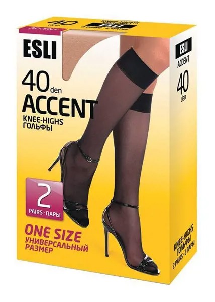 Гольфы женские accent 40 visone (2 пары)