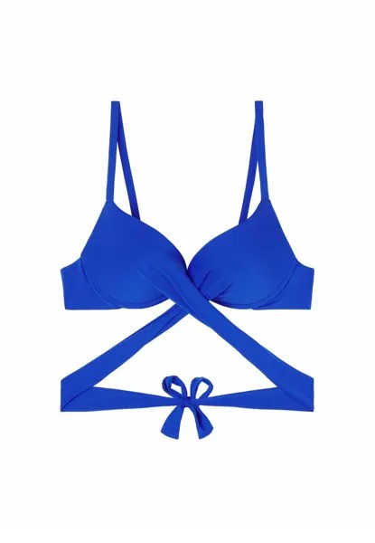 Верх бикини INDONESIA Calzedonia, синий металлик