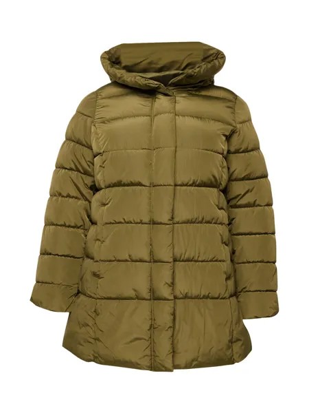 Зимнее пальто Only Carmakoma NEW LINA, оливковый