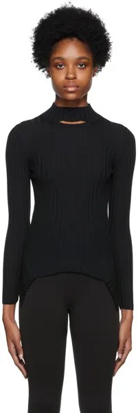 Черный асимметричный свитер Wolford