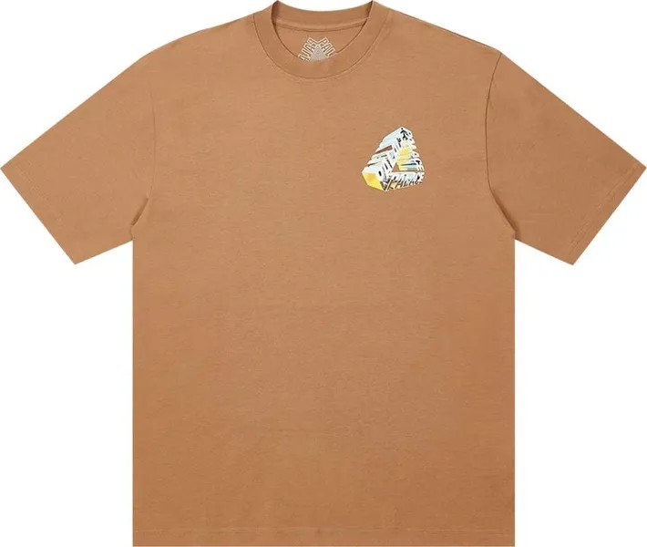Футболка Palace Tri-Chrome T-Shirt 'Mocha', коричневый