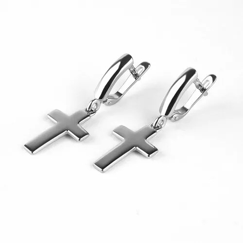 Серьги с подвесками, конго Sirius Jewelry, серебро, 925 проба, родирование, размер/диаметр 20 мм., серебряный
