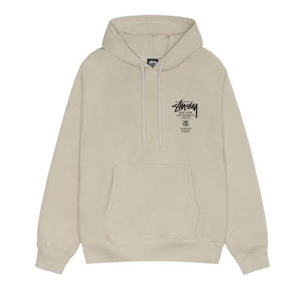 Толстовка Stussy World Tour цвета хаки