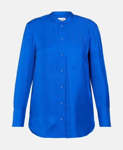 Шелковая блузка Calvin Klein, цвет Royal Blue