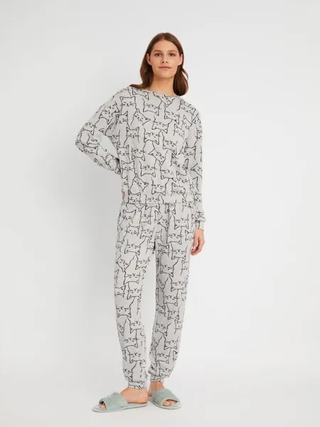 Домашний пижамный комплект (свитшот и штаны)