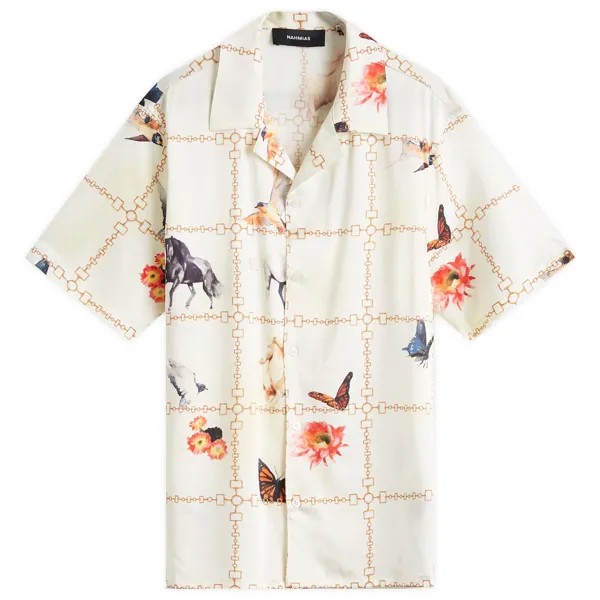 Рубашка с коротким рукавом Nahmias Wildlife Silk Vacation Shirt, цвет Wildlife Print Ivory