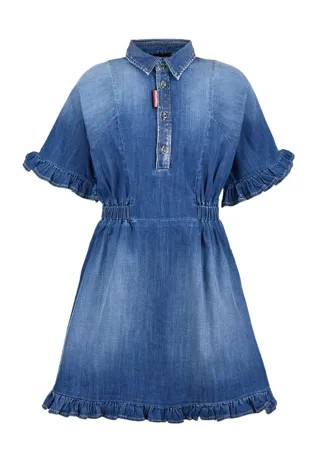 Джинсовое платье с рюшами Dsquared2 детское