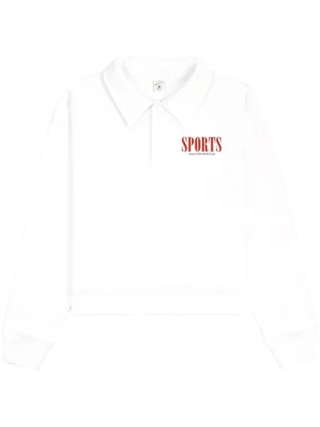 Sporty & Rich укороченная рубашка поло, белый