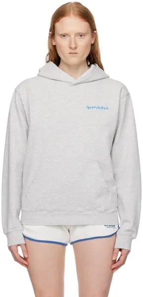 Серый худи New Health Sporty & Rich