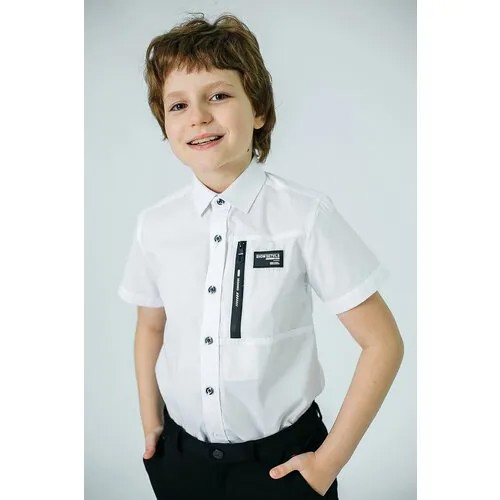 Школьная рубашка Deloras, размер 140, белый
