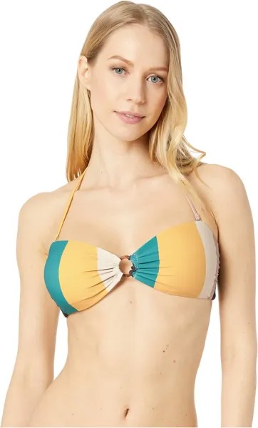 Купальный топ O'Neill Sapa Stripe Ring Bandeau Top, цвет Mauve
