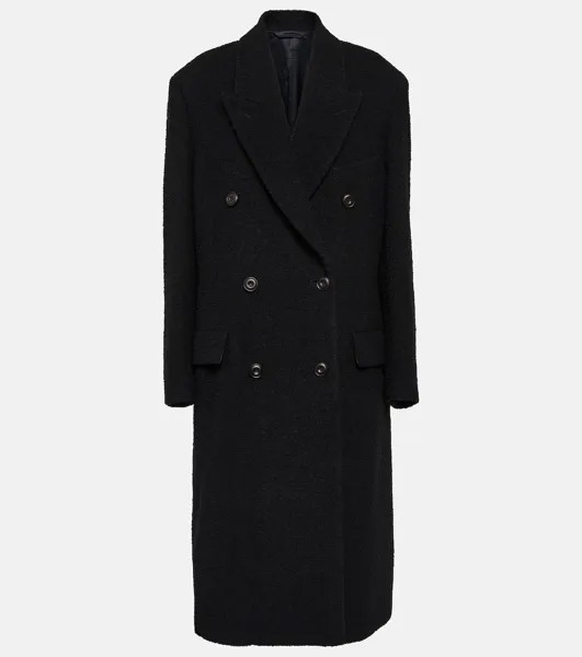 Пальто из смесовой шерсти Acne Studios, черный