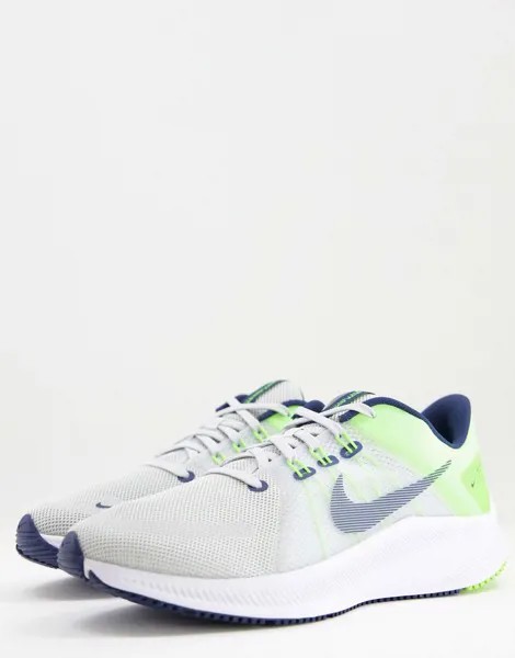 Серые кроссовки Nike Running Quest 4-Серый