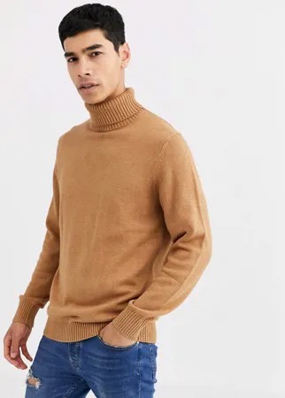 Водолазка верблюжьего цвета Celio-Светло-коричневый