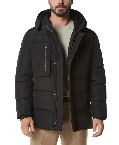 Мужская куртка yarmouth micro sheen parka с капюшоном на флисовой подкладке Marc New York, черный