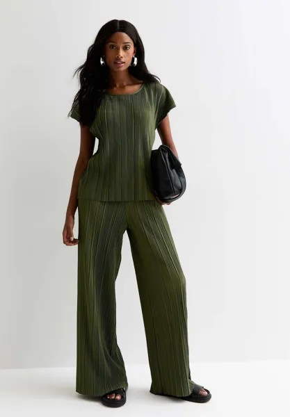 Тканевые брюки WIDE LEG New Look, хаки