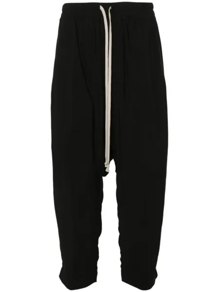 Rick Owens укороченные брюки с кулиской, черный
