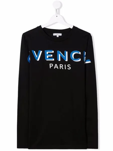 Givenchy Kids футболка с длинными рукавами и логотипом