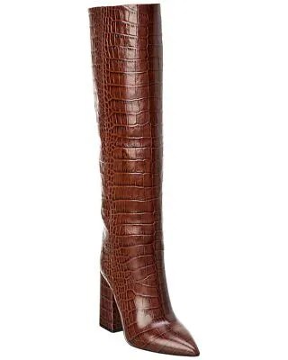 Женские кожаные ботинки с тиснением под крокодила Paris Texas Anja