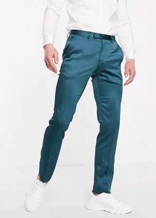 Зеленые атласные брюки Twisted Tailor-Зеленый цвет