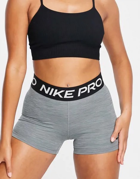 Серые шорты длиной 3 дюйма Nike Pro Training-Серый
