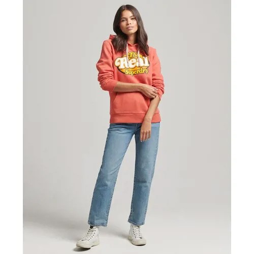 Худи Superdry, размер 8, , оранжевый
