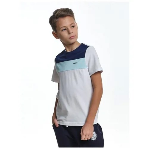 Футболка Mini Maxi, размер 140, белый, синий