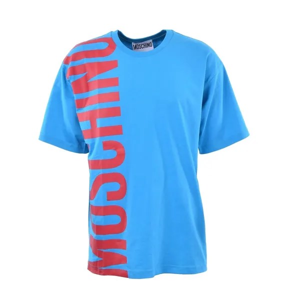 Moschino Couture Широкая футболка Oversize с логотипом Синий Красный 04935