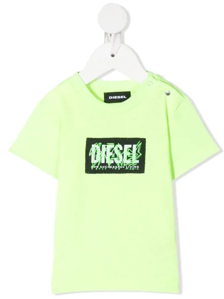 Diesel Kids футболка TJUSTX62B с нашивкой-логотипом