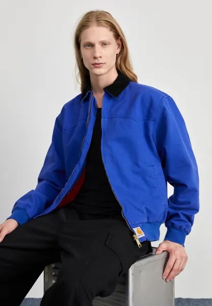 Куртка Carhartt WIP SANTA FE JACKET DEARBORN, лазурит/черный полосатый