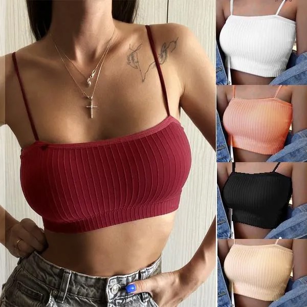Плюс Размер Женский Топ Женский Кроп Топ Без Бретелек Мягкая Bralette Уличная одежда Бесшовное нижнее белье Сексуальное Белье Сплошной цвет Tube Top