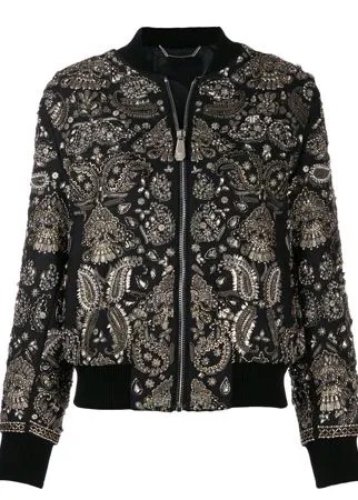 Philipp Plein куртка-бомбер с принтом пейсли