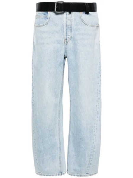 Alexander Wang широкие брюки с поясом, синий