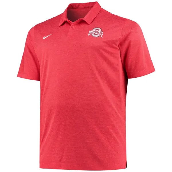 Мужское поло с принтом Scarlet Ohio State Buckeyes Big & Tall Performance Nike