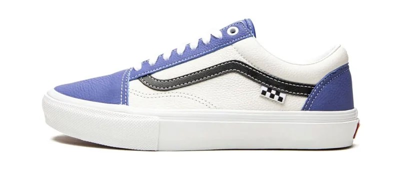 Мужские классические туфли для скейтбординга Vans Skate Old Skool Sport Leather True Blue/White