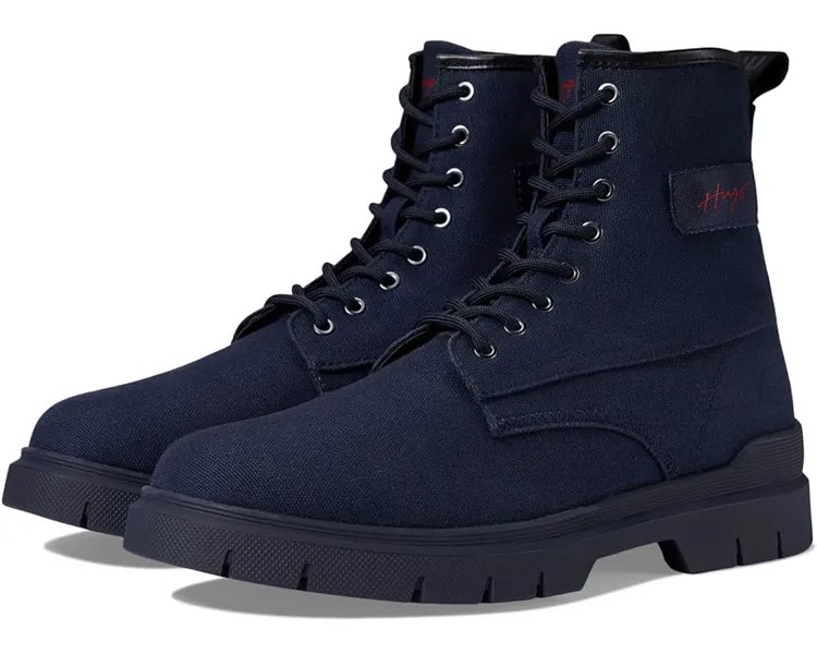 Ботинки HUGO Ryan Canvas Lace-Up Boots, цвет Whale Blue