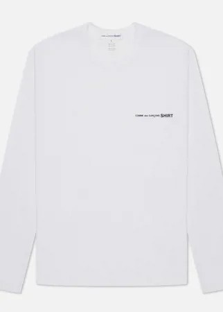 Мужской лонгслив Comme des Garcons SHIRT Front Logo, цвет белый, размер XL