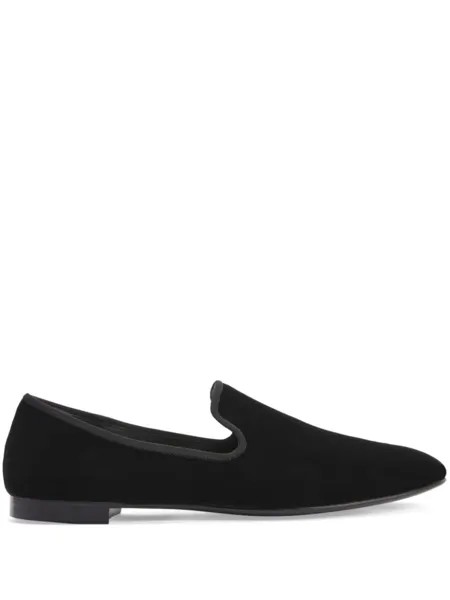 Giuseppe Zanotti бархатные лоферы Seymour, черный