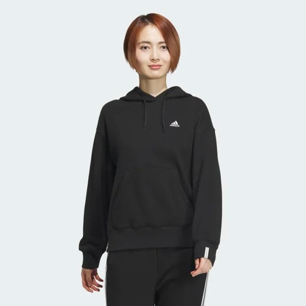 Парка Adidas Essentials Plus Small Logo French Terry Hoodie, черный