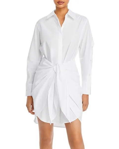 Платье-рубашка Charlotte с завязкой на талии Derek Lam 10 Crosby, цвет White