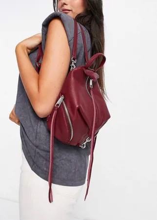 Мягкий неструктурированный рюкзак бордового цвета Rebecca Minkoff-Черный цвет