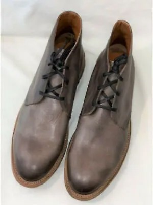 FRYE Мужские серые комфортные кожаные ботинки Chukka Bowery с круглым носком на блочном каблуке 8 M