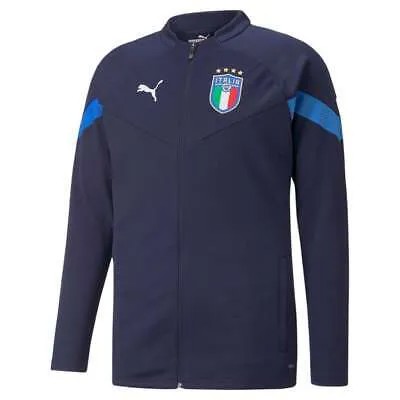 Puma Figc Coach Training Full Zip Jacket Мужские синие пальто Куртки Верхняя одежда 76707