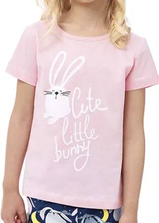 Комплект пижамный UMKA Sleepy bunny 204-024-01: футболка и шорты, для девочки