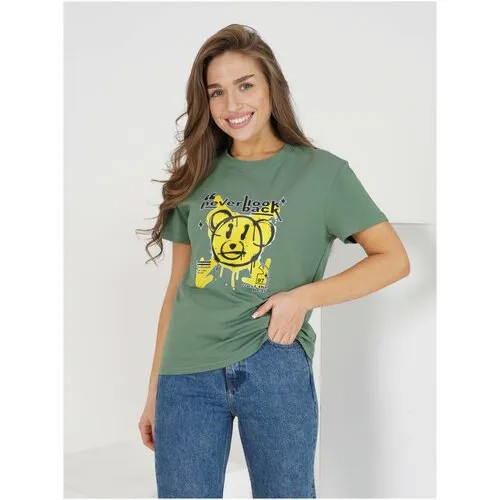 Футболка LOVETEX.STORE, размер 44, хаки