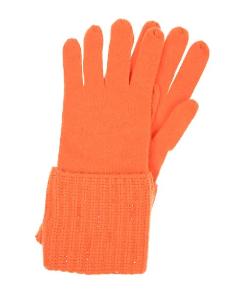 Оранжевые перчатки из кашемира с кристаллами Swarovski William Sharp