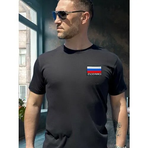 Футболка Красноуфимск хлопок 100%, размер L, черный