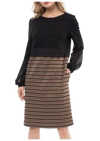 Платье Argent, размер 48, мультиколор/черный