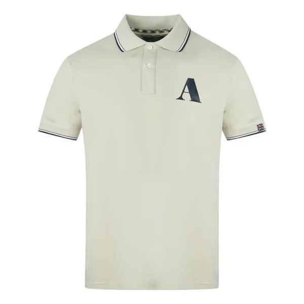 Рубашка-Поло с логотипом Aquascutum, бежевый